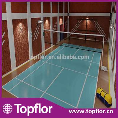 Indoor Badminton Court Mat PU Sports Flooring